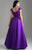Madison James - 18-801M Classy A-Line Mikado Gown In Purple