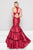 Colors Dress Ruffled High Mermaid Dress 1882 in Red
