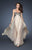 La Femme - 18842 Strapless Stone Embellished Empire Gown In Neutral