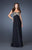 La Femme - 18842 Strapless Stone Embellished Empire Gown In Black