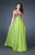 La Femme - 18842 Strapless Stone Embellished Empire Gown In Green