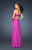 La Femme - 18843 Beaded Strapless Chiffon Evening Gown In Purple