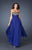 La Femme - 18846 Strappy Sweetheart Empire Gown In Blue