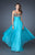 La Femme - 18846 Strappy Sweetheart Empire Gown In Blue