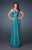 La Femme - 18848  Sequined Strapless Gown with Sheer Illusion Overlay In Green
