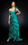 Lara Dresses - 21482 Rosette One Shoulder Tulip Gown In Green