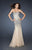 La Femme - 18873 Bejeweled Strapless Corset-Style Gown In Neutral