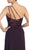 Eureka Fashion - 1888 Brooch-Accented Asymmetrical Paneled Gown In Purple
