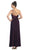 Eureka Fashion - 1888 Brooch-Accented Asymmetrical Paneled Gown In Purple