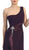 Eureka Fashion - 1888 Brooch-Accented Asymmetrical Paneled Gown In Purple