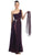 Eureka Fashion - 1888 Brooch-Accented Asymmetrical Paneled Gown In Purple