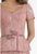 Feriani Couture - 18890 V-Neck Short Sleeves Peplum Cocktail Dress In Pink