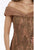 Feriani Couture - 18900 Embellished Off-Shoulder Sheath Dress In Brown