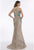 Feriani Couture - 18901 Sequined Deep Off-Shoulder Trumpet Dress In Silver