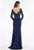 Feriani Couture - 18903 Embroidered Bateau Trumpet Dress In Blue