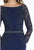 Feriani Couture - 18903 Embroidered Bateau Trumpet Dress In Blue