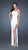 La Femme Ruched Asymmetrical High Slit Gown 18905 In White