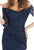 Feriani Couture - 18911 Quarter Sleeve Embroidered Peplum Long Gown In Blue