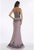 Feriani Couture - 18913 Floral Embroidered Sheer Bateau Mermaid Dress In Purple
