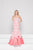 Colors Dress - 1891 Strapless Embellished Sweetheart Mermaid Dress in White and Pink