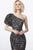 Jovani - 1898 Sequined One Shoulder Sheath Dress In Black and Multi-Color