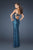 La Femme - 18982 Ice Crystal Embellished Sweetheart Gown In Blue