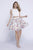 Nox Anabel 6255 Beaded Two-Piece Jewel Short Cocktail Dress In Floral Pattern
