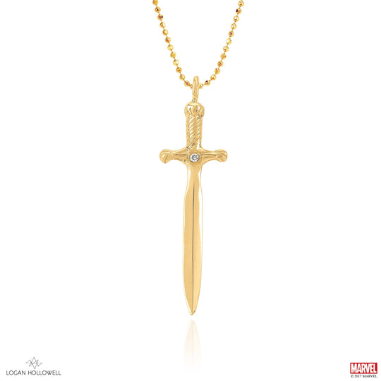 Valkyrie Sword Pendant with CZ