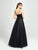 Madison James - 19-100 Sleeveless Crisscrossed Tulle A-Line Gown In Black