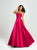 Madison James - 19-107 Sleeveless Square Neck Mikado Prom Ballgown In Red