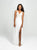 Madison James - 19-108 Asymmetrical Embroidered High Slit Gown In White