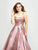 Madison James - 19-111 Strapless Glitter Mikado Ballgown In Pink
