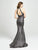 Madison James - 19-112 Halter Keyhole Mermaid Evening Gown In Gray
