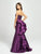Madison James - 19-118 Ruffled Beaded Strapless Mermaid Gown In Purple
