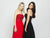 Madison James - 19-120 Beaded Strapless A-Line Evening Dress In Red and Black