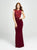 Madison James - 19-121 Sheer Embroidered Jewel Evening Gown In Red