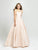 Madison James - 19-124 Strapless Floral Brocade Evening Gown In Pink