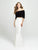 Madison James - 19-126 Quarter Sleeve Off Shoulder Floral Print Gown In Black and White