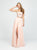 Madison James - 19-129 Beaded Bodice Chiffon A-Line Gown In Pink