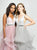 Madison James - 19-138 Plunging V-Neck Ruffled Ballgown In Pink and Silver