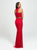 Madison James - 19-141 Two Piece Halter Sheath Dress In Red