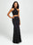 Madison James - 19-141 Two Piece Halter Sheath Dress In Black