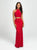 Madison James - 19-141 Two Piece Halter Sheath Dress In Red