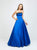 Madison James - 19-142 Beaded Strapless Ballgown In Blue