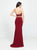 Madison James - 19-151 Two Piece Lace Jersey Trumpet Dress In Red