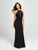 Madison James - 19-153 Strappy Embroidered Halter Dress In Black