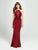 Madison James - 19-153 Strappy Embroidered Halter Dress In Red
