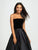 Madison James - Strapless Pleated Ballgown 19-155 In Black