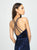Madison James - 19-156 Plunging V-Neck A-Line Dress In Blue