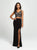 Madison James - 19-159 Two Piece Embroidered V-Neck Dress In Black